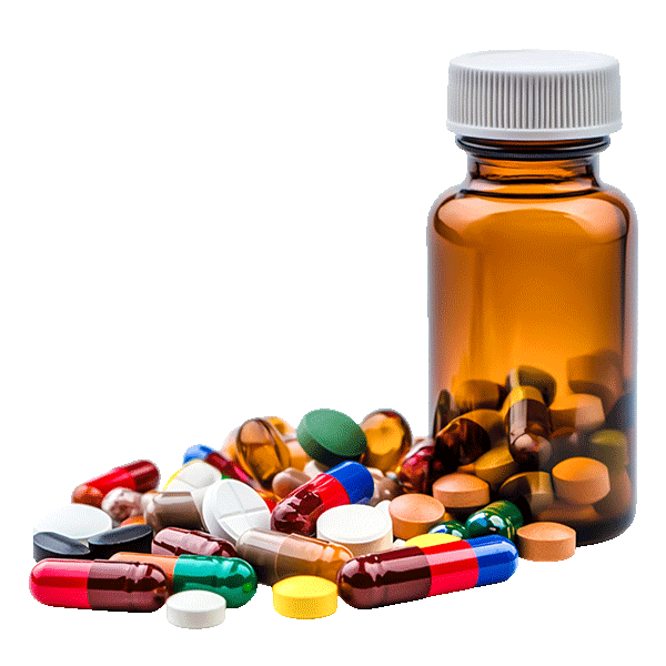 Collection of pharmaceutical supplies and medicines